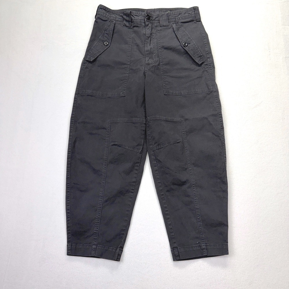 Banana Republic High-RiseBarrel-Leg Utility Ankle PantsWomen's 4 P Soft Black